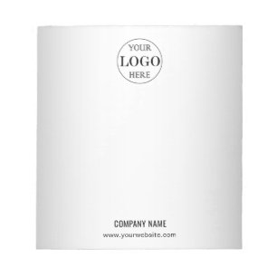 Blurred Grey Background Custom Logo Business Notepad