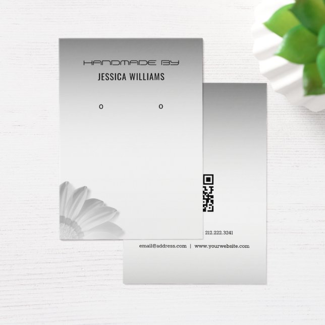 Blurred Grey Background Jewellery Display card (Desk)