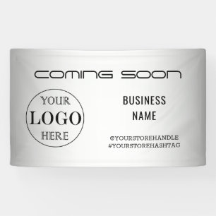 Blurred Grey Background Social Media Logo Business Banner