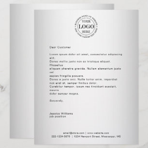 Blurred Grey Background Social Media Logo Business Custom Letterhead