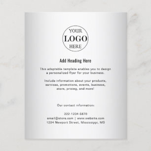 Blurred Grey Background Social Media Logo Business Flyer