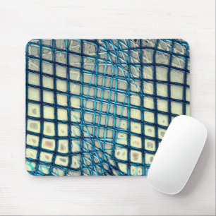 Blurred grey cyan similar to tangle of fishing net mouse pad