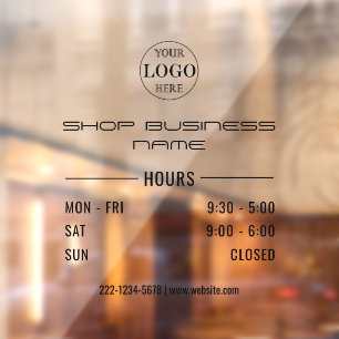 Blurred Grey  Opening Hours  Logo Business 