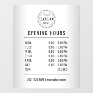 Blurred Grey  Opening Hours  Logo Business 