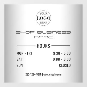 Blurred Grey  Opening Hours  Logo Business 