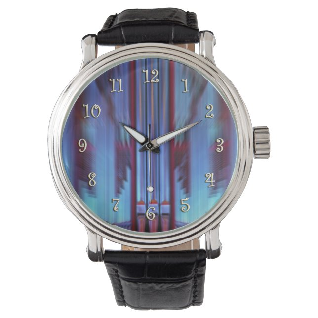 Blurred organ pipes with numbers watch (Front)
