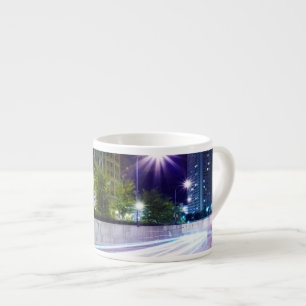 Blurred Traffic at Night Espresso Cup