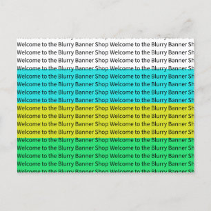 Blurry Banner Shop Postcard