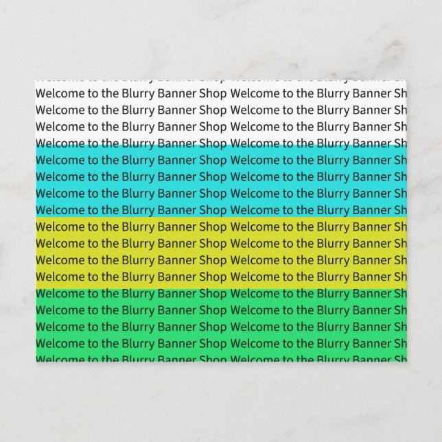 Blurry Banner Shop  Postcard (Front)