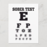 Blurry Eye Chart Drunk Test Sober