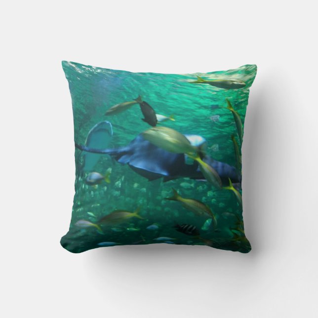 Blurry Ocean Scene Cushion (Front)