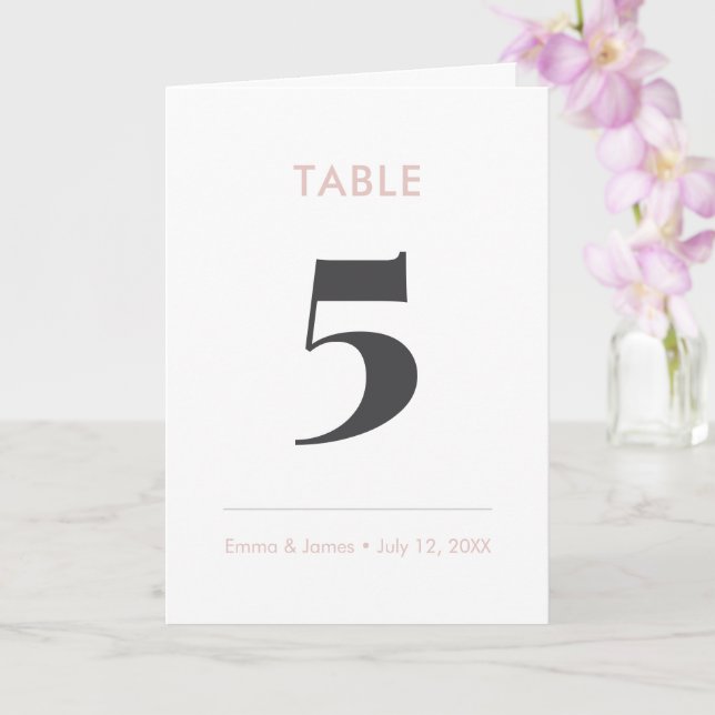 Blush Ampersand | Table Number (Folded) (Orchid)