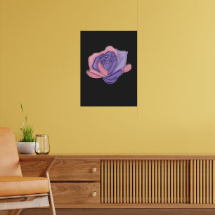 Blush and Bloom Rose Poster