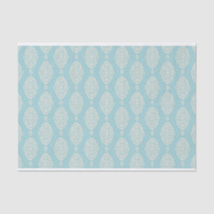 Blush and Blue Damask Pattern Tissue Paper