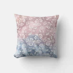 Blush and Blue Shimmer Cushion