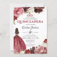 Blush and Burgundy peonies marsala Princess Dress 