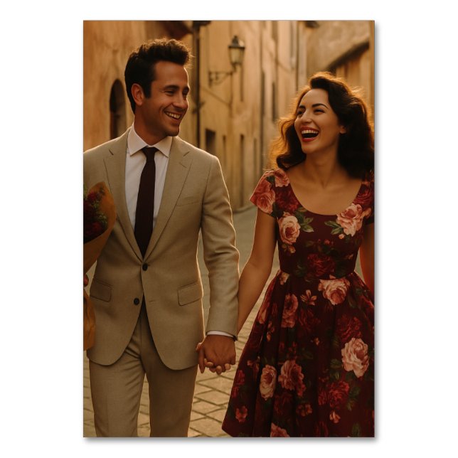 Blush and Burgundy Table Number (Front)