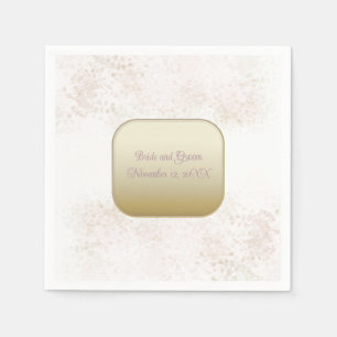 Blush and Gold Elegant Wedding Napkin