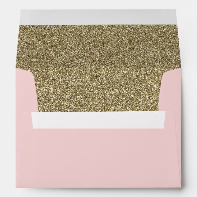 blush and Gold FAUX glitter Envelopes (Back (Bottom))