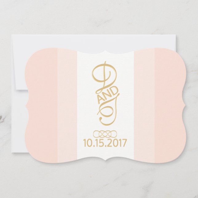 Blush and Gold Invitation (Front)