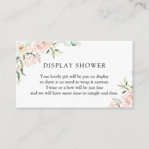 Blush and Greenery Display Shower Enclosure Card