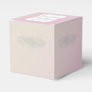 Blush and Grey Romantic Wedding Favour Box