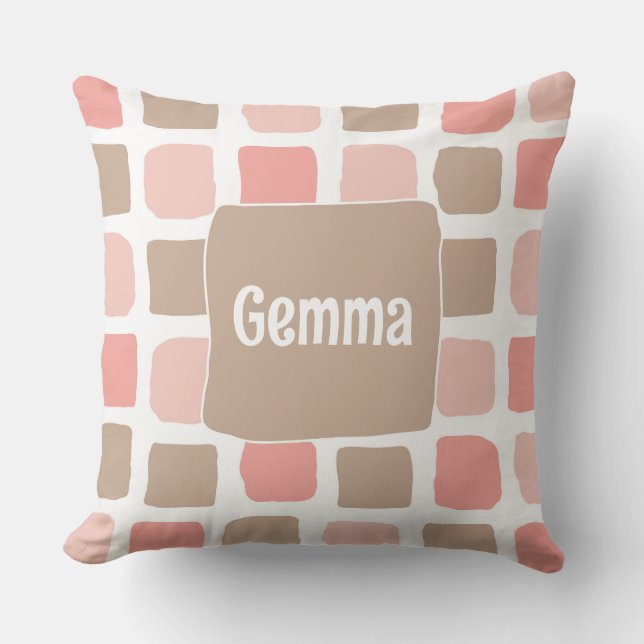Blush and Natural Nursery Decor for Girls Cushion (Front)