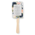 Blush and Navy Flowers | Grey Wedding Program Fan