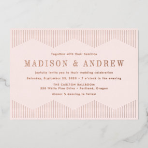 Blush and Rose Gold Dotted Deco Wedding