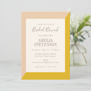 Blush and Yellow Bold Geometric Bridal Brunch Invitation