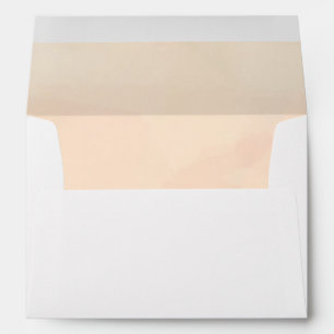 Blush Apricot Wedding Invitation Envelope
