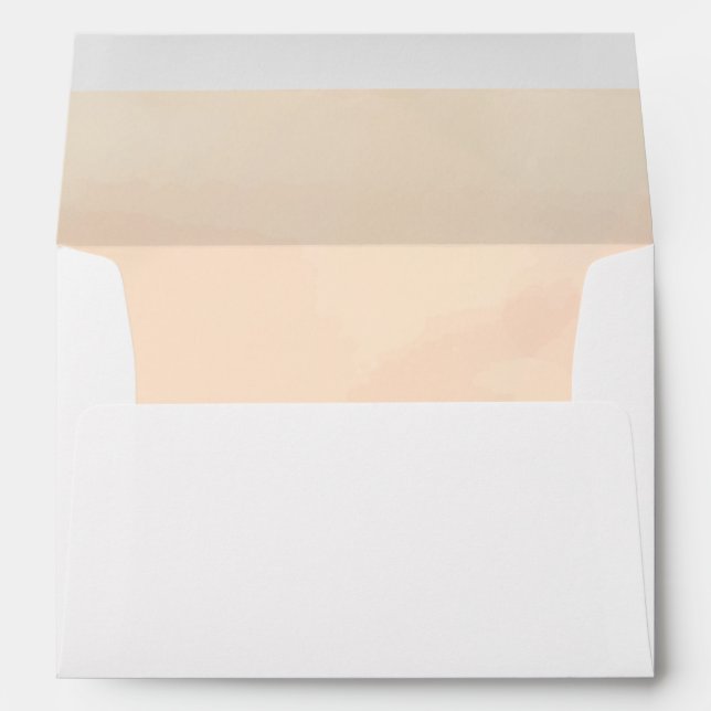 Blush Apricot Wedding Invitation Envelope (Back (Bottom))