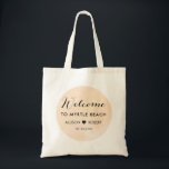 Blush Apricot Wedding Welcome Bag, Watercolor Tote Bag<br><div class="desc">Modern. Minimal. Delicate. This collection uses clean lines,  classic typefaces,  and a soft background texture to create an elegant look for your special day.</div>