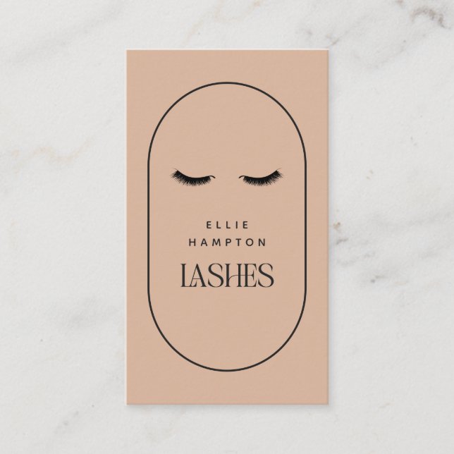 Blush Arch Lashes Beauty Cosmetic Customisable  Bu Business Card (Front)