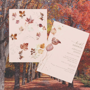 Blush Autumn Bridal Shower Invitation