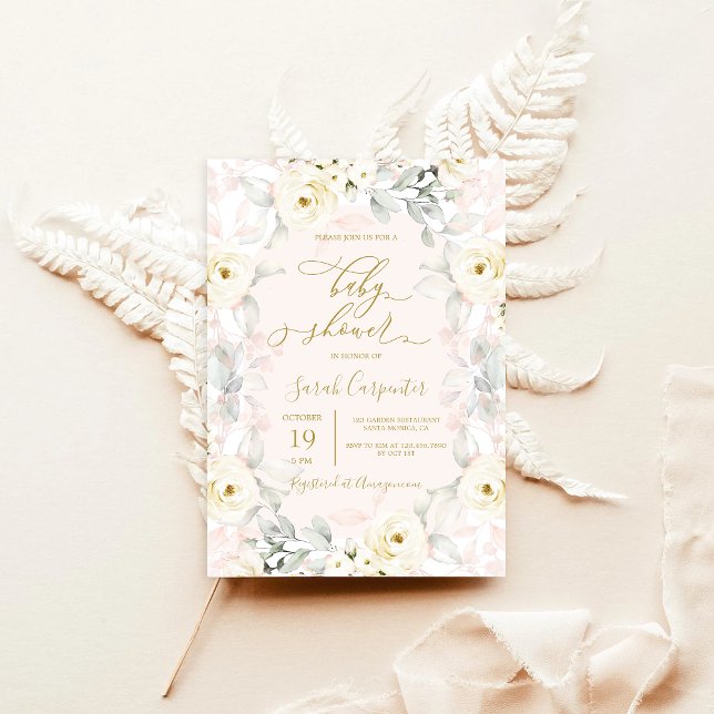 Blush Baby Shower Invitation Girl (Creator Uploaded)