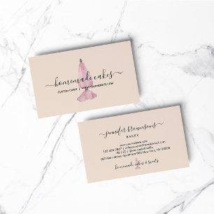 Blush Bakery Elegant Design Pastry Sweet Business Card