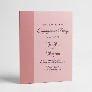 Blush Bar Minimalist Modern Invitation
