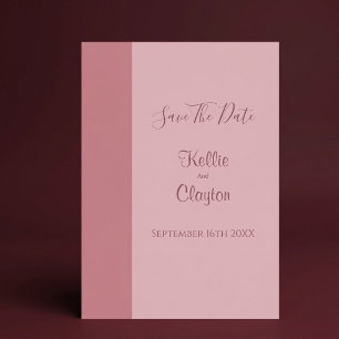 Blush Bar Minimalist Modern Save The Date Invitation