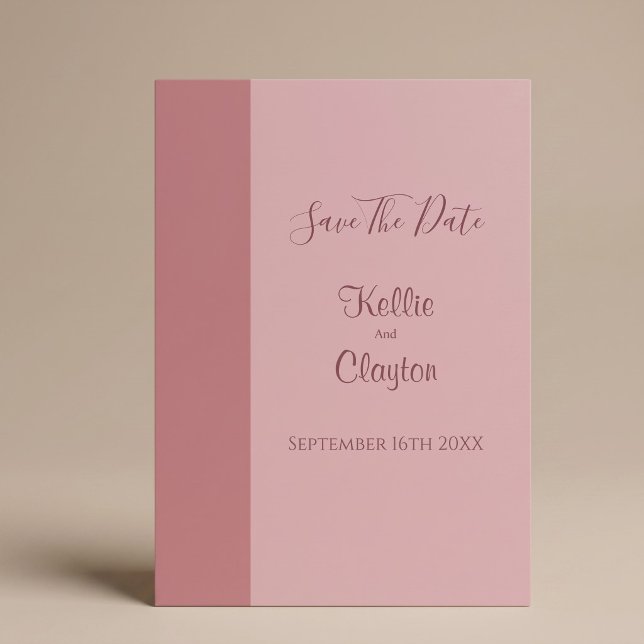 Blush Bar Minimalist Modern Save The Date Invitation (Creator Uploaded)