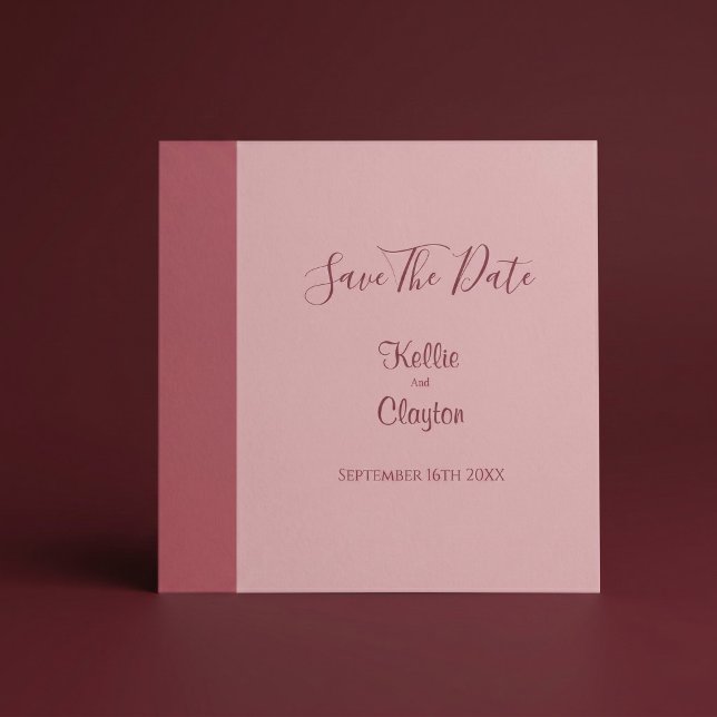 Blush Bar Minimalist Modern Wedding Save The Date (Creator Uploaded)