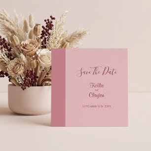 Blush Bar Minimalist Modern Wedding Save The Date