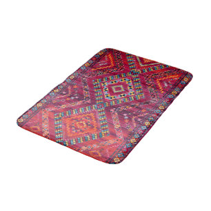 Blush Bazaar: Pink Moroccan Heritage Elegance Bath Mat