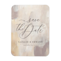 Blush beige abstract painted wedding