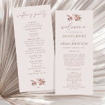 Blush Beige Pampas Floral Boho Wedding Program<br><div class="desc">Blush Beige Pampas Floral Boho Wedding Program - A soft blush beige boho wedding program with elegant pampas florals. A romantic way to guide guests through your ceremony,  perfect for earthy and neutral-toned weddings.</div>
