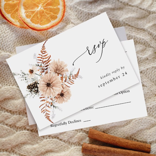 Blush Beige & Pine Rustic w Meal RSVP (Creator Uploaded)