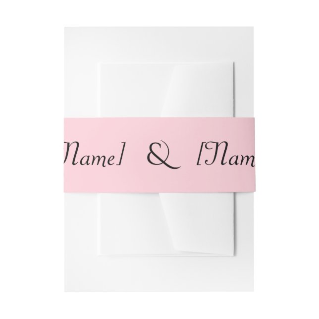 Blush Belly Band Invitation Belly Band (Front Example)