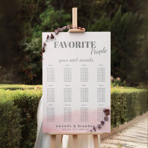 Blush & Bloom Bold Script Wedding Seating Chart