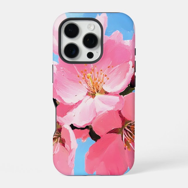 Blush Bloom Cherry Blossom iPhone Case (Back)