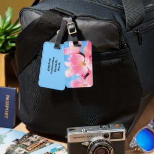 Blush Bloom Cherry Blossom Luggage Tag